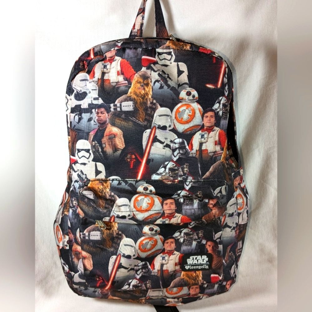 Loungefly Star Wars The Force Awakens Multi Character Nylon Backpack